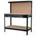 Workbench 1.2 m 2 Half Drawers & Backboard 412241