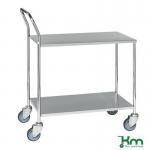 Konga stainless steel laminated shelf trolleys - tall handle 412368