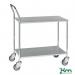 Konga stainless steel laminated shelf trolleys - tall handle 412368