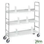 Mobile Shelf Unit, 3 Shelves, 6 Dividers