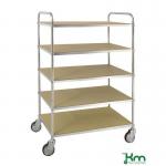 Konga Tall ESD shelf trolleys, 5 shelves, braked 412467