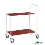 Small Table Trolley, 2 Red Shelves, 970 