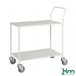 Konga small table trolley - white frame, white shelves 412509