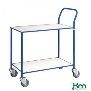 Image of Small Table Trolley, 2 Blue Shelves, 970