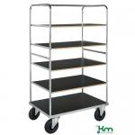 Tall Shelf Trolley, 4 Shelves, 1200 X 80