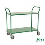 2 Tier Coloured Trolley, Green, 940 X 10