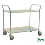 Konga two tier trolley, braked - zinc plated 412616