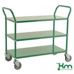 3 Tier Coloured Trolley, Green, 940 X 10