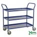 Konga three tier trolley, braked - blue 412622