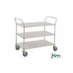 Konga three tier trolley, braked - white 412623