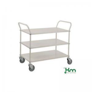 Konga three tier trolley, braked - white 412623