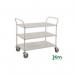 Konga three tier trolley, braked - white 412623