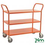 Konga three tier trolley, braked - orange 412626