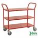 Konga three tier trolley, braked - red 412627