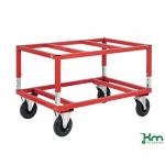 Adjustable Pallet Dolly, Painted Red 120