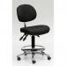 High Fully Ergonomic Industrialupholstered Chair, Fabric Charcoal 412702