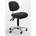 Low Fully Ergonomic Industrialupholstered Chair, Fabric Black 412708