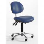 Low Fully Ergonomic Industrialupholstered Chair, Vinyl Sapphire 412711