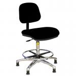 High Esd Intermediatechair, Vinyl Black 412732