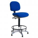 High Esd Heavy Duty 160 Kg 25 Stone Operator Chair, Fabric Blue 412743