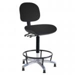 High Esd Heavy Duty 160 Kg 25 Stone Operator Chair, Vinyl Black 412744