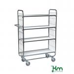 Konga order picking trolleys with adjustable shelves and mesh ends 412811