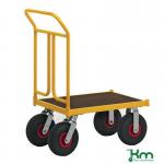 Konga heavy duty platform trucks - 700mm platform, pneumatic tyres 412818