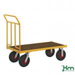 Konga heavy duty platform trucks - 1200mm platform, pneumatic tyres 412822