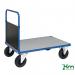 Konga galvanised steel deck platform trucks, single ended panel, braked 412854