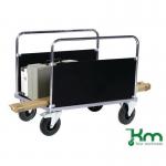 Konga heavy duty zinc plated double sided platform truck, braked 412922