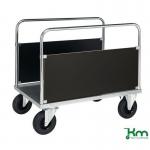 Konga heavy duty galvanised platform truck, double sided - braked 412928