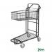 Konga nesting stock trolley with fixed basket, dark grey 413105