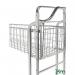 Konga nesting stock trolley with fixed basket, bright zinc 413106