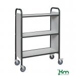 Konga archive trolleys, 3 tier, dark grey 413108