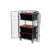 Order picking and stock trolley with double doors 413115