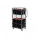 Order picking and stock trolley with double doors 413115