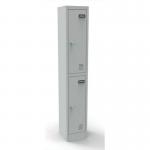 Locker 2 Door 1780 H 300 D 300 Wstd Grey Texture, Swivel (hasp & Staple Lock) 413319