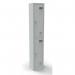 Locker 2 Door 1780 H 300 D 300 Wstd Grey Texture, Swivel (hasp & Staple Lock) 413319
