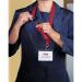 Textile Name Badge Necklace, Red, Pack Of 10 413406