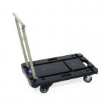 Silentmaster® plastic platform truck with telescopic folding handle 413461