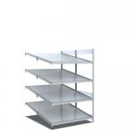 Kanban shelving - rear and front shelf inclined 413607