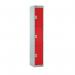 Locker Three Door 1800 X 300 X 300- Red Door 413710