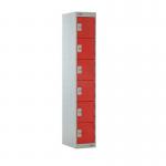 Locker Six Door 1800 X 300 X 300- Red Door 413717