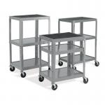 Adjustable height trolley, grey 413814