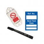 Next Test Mini Tag Insert Kit- Blue (20 Assettag Holders, 40 Inserts, 1 Pen) 413875