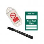 Next Test Mini Tag Insert Kit -green (20 Assettag Holders, 40 Inserts, 1 Pen) 413877