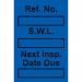 Safe Working Load Minitag Insert - Blue (pack of 20) 413882