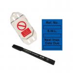 Safe Working Load Mini Tag Insertkit - Blue (20 Assettag Holders, 40 Inserts, 1 Pen) 413883