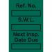 Safe Working Load Minitag Insert - Green (pack of 20) 413884