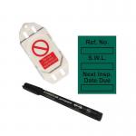 Safe Working Load Mini Tag Insertkit - Green (20 Assettag Holders, 40 Inserts, 1 Pen) 413885